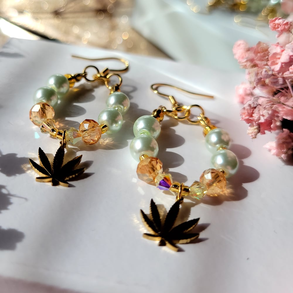 Image of "Green Gold" Earrings
