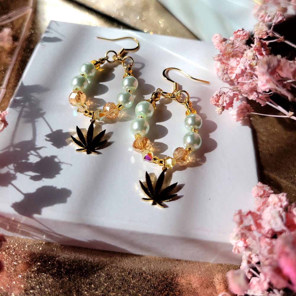 Image of "Green Gold" Earrings