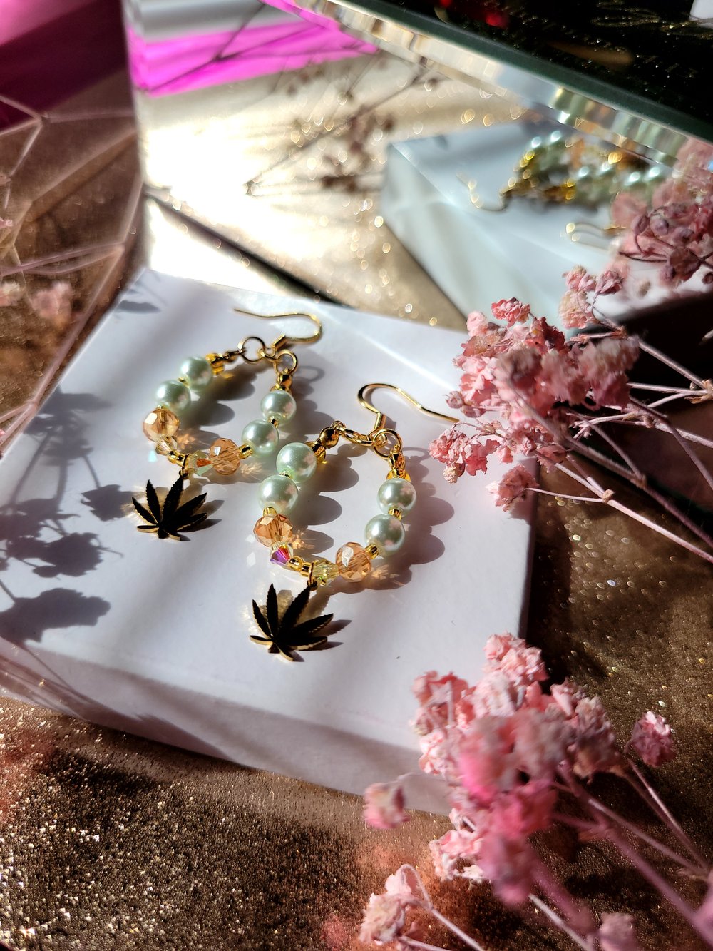 Image of "Green Gold" Earrings