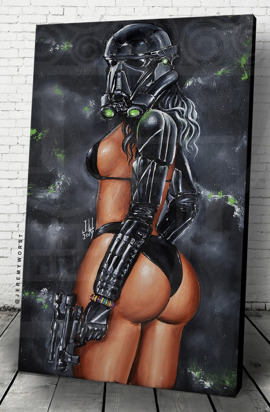 Image of JEREMY WORST  "Death Trooper"  Sexy Star Wars Poster Wall Art Canvas Storm Trooper Shadow