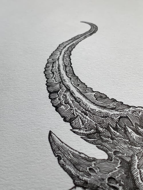 Image of Demon Hunter Skull - Original Art