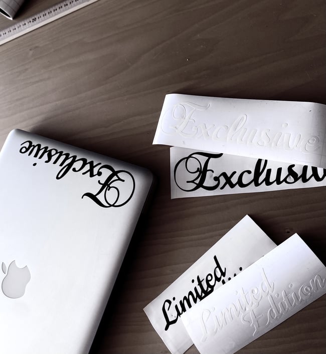 'Exclusive' Vinyl Transfer Sticker