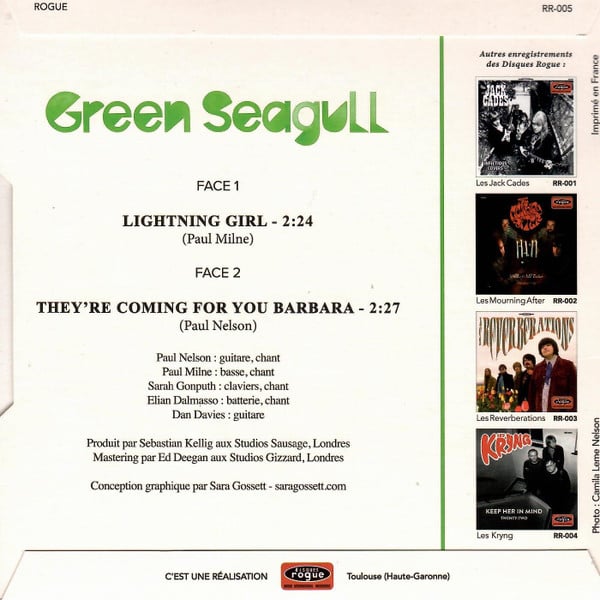 Green Seagull – Lightning Girl, 7" VINYL, NEW