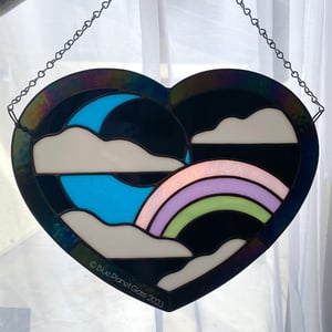 Image of Iridescent Nightmares Heart Panel DISCOUNTED 