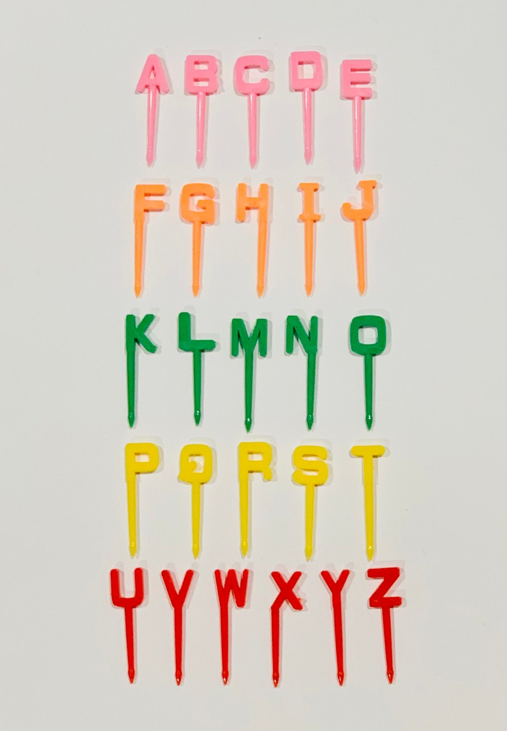 Alphabet Fruit Forks / Food Picks