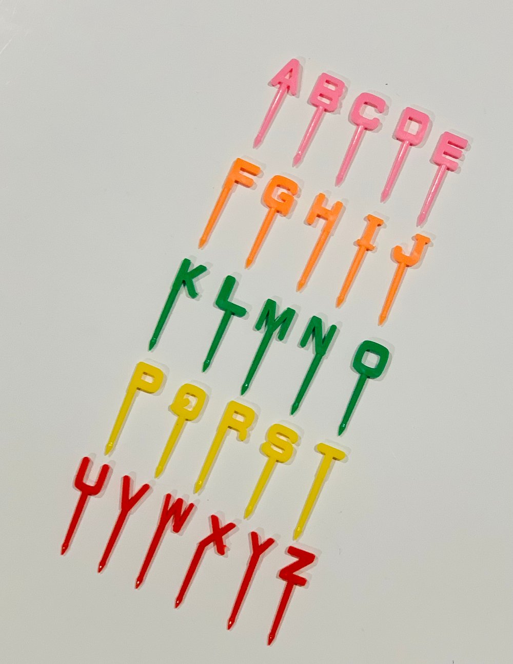 Alphabet Fruit Forks / Food Picks