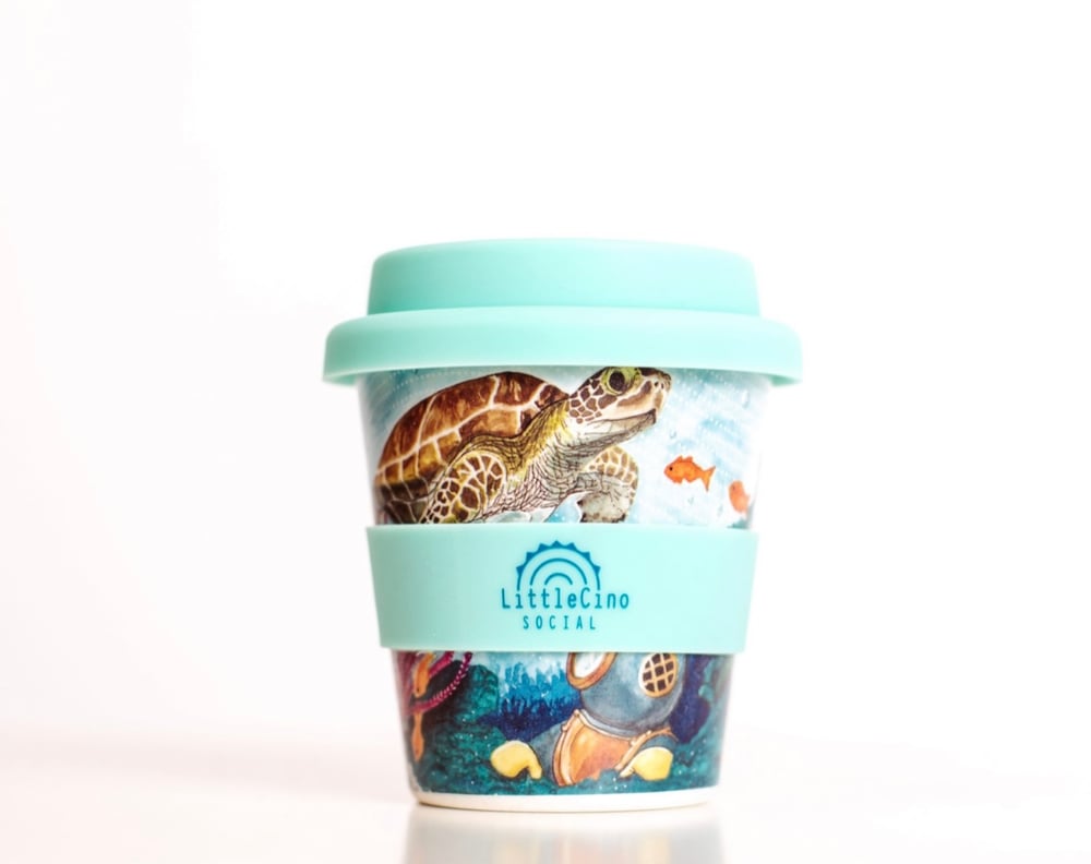 Little Cino Social Babycino Cup Deep Blue Sea