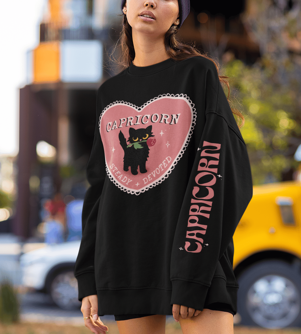 Image of LOVE CAT ASTROLOGY CREWNECK