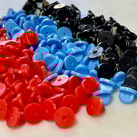 Image 1 of Color Rubber Pin Backs