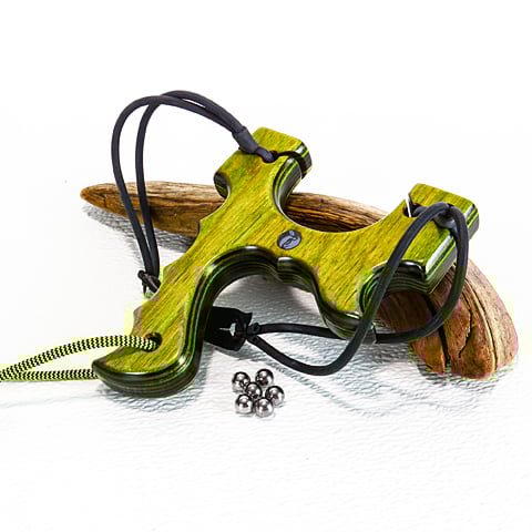 Image of Custom Wood Slingshot, Survivalist Sling Shot, Left or Right Handed, Wood Catapult, Unique Gift