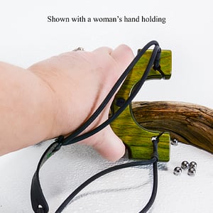 Image of Custom Wood Slingshot, Survivalist Sling Shot, Left or Right Handed, Wood Catapult, Unique Gift