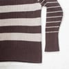 Faded Glory Dark & Light Brown Striped Ribbed Sweater