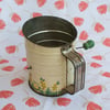 Vintage Sunflower Pattern Flour / Powdered Sugar Hand Sifter