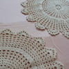 2 Vintage Handmade Crochet Doilies