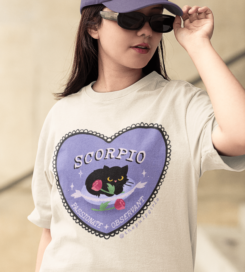 Image of LIGHT LOVE CAT ASTROLOGY TEE