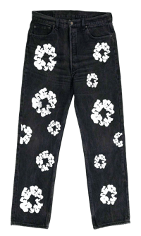 Image 1 of DENIM TEARS THE WREATH JEAN BLACK