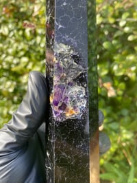 Image 2 of DARK RAINBOW FLUORITE 7.5 INCH TOWER 