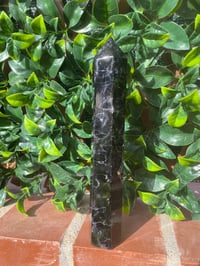 Image 5 of DARK RAINBOW FLUORITE 7.5 INCH TOWER 