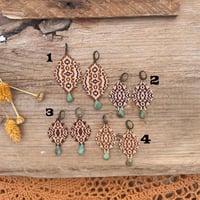 Image 2 of Cream, Rust & Brown earrings
