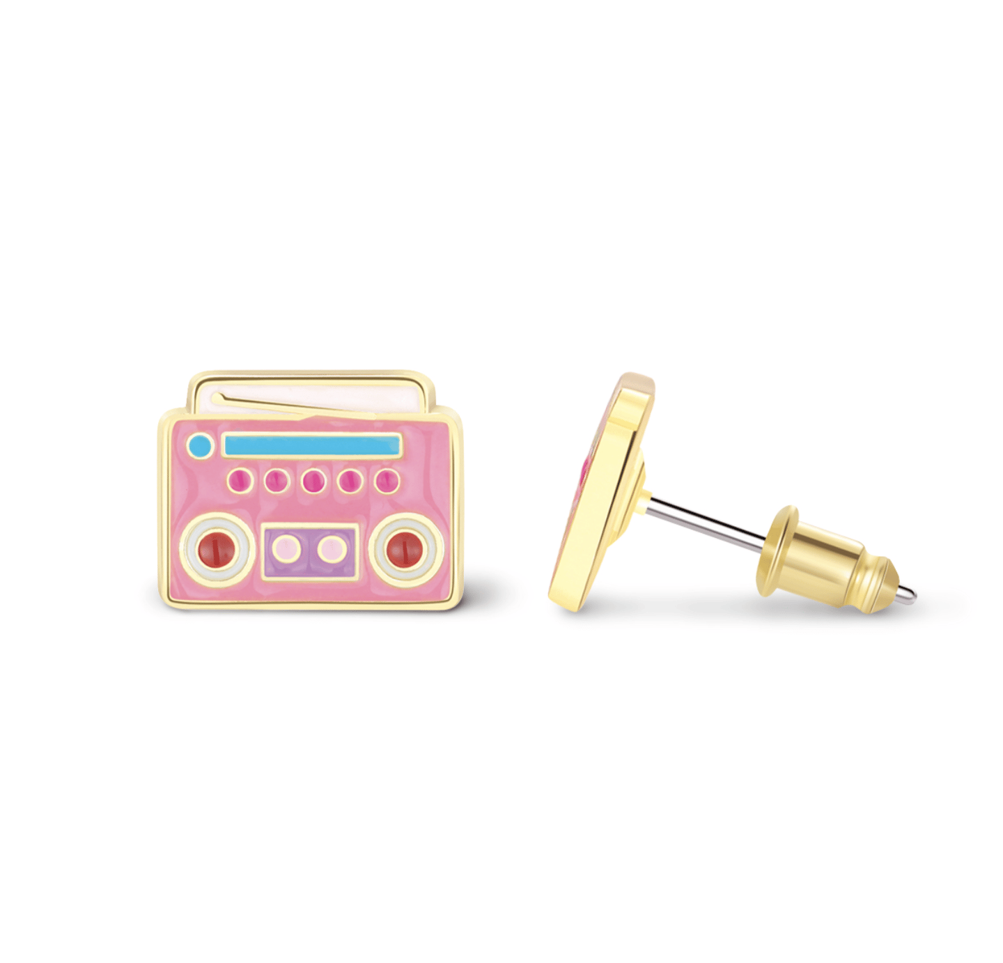 Image of Boom Box Cutie Stud Earrings 