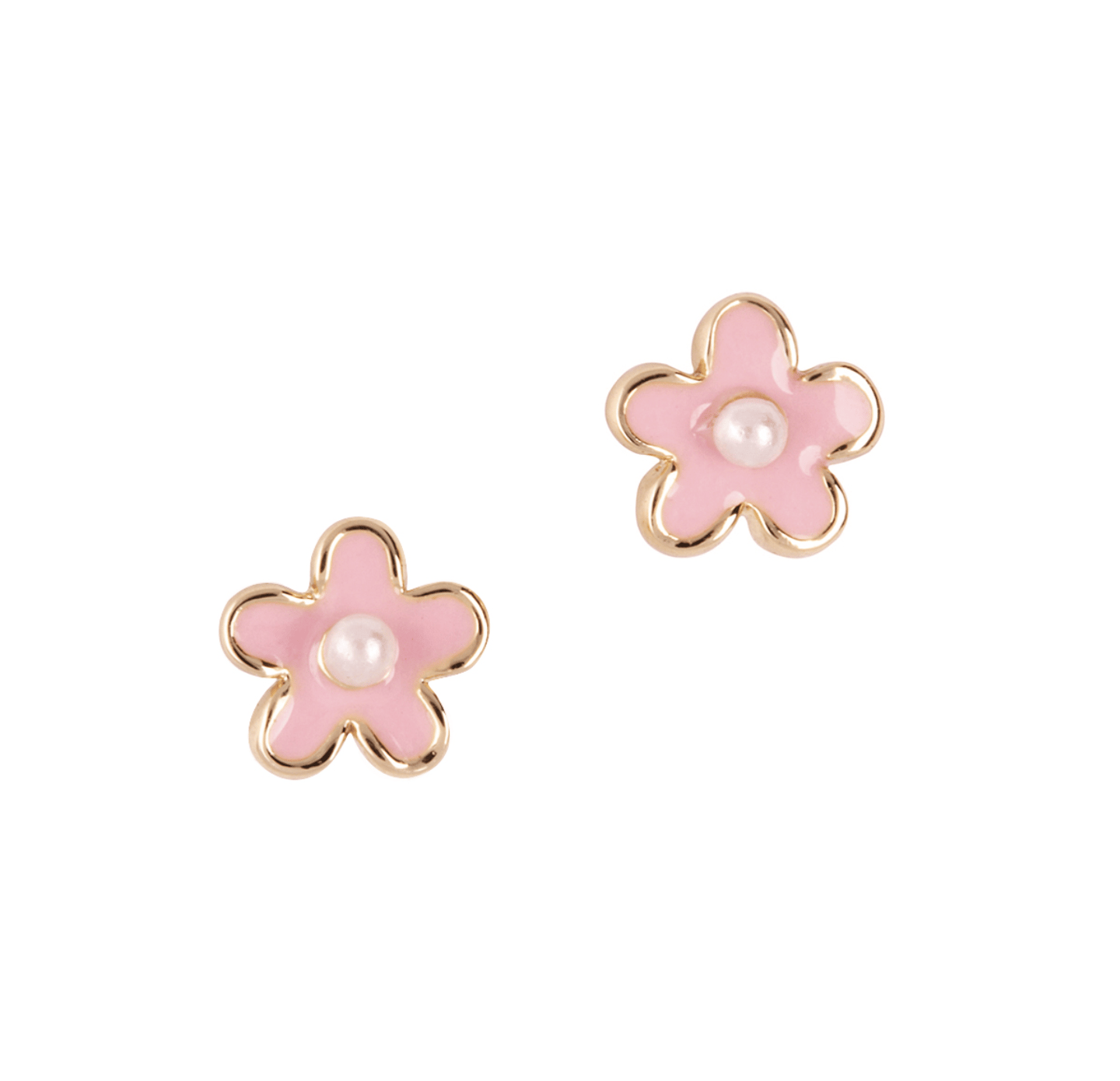Image of Pink Fancy Flower Cutie Stud Earrings