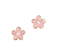 Pink Fancy Flower Cutie Stud Earrings 