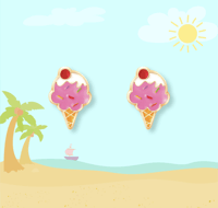 Image 3 of Ice Cream Dream Cutie Stud Earrings 