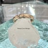 14k solid gold Hawaiian waves barrel ring 