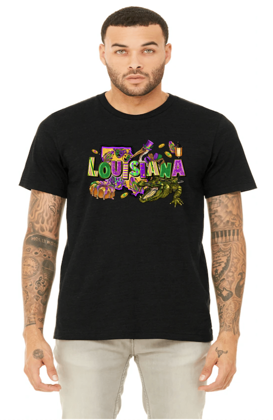 Image of Mardi Gras Alligator Tee