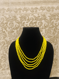 Yellow Sunshine Sparkling Bead Necklace