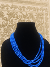 Image 1 of Sapphire Sparkling Blue Beads Necklace 