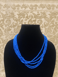 Image 2 of Sapphire Sparkling Blue Beads Necklace 