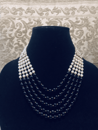 Image 1 of Black and White Pearl Necklace