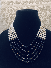 Image 2 of Black and White Pearl Necklace