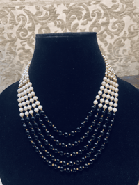 Image 3 of Black and White Pearl Necklace