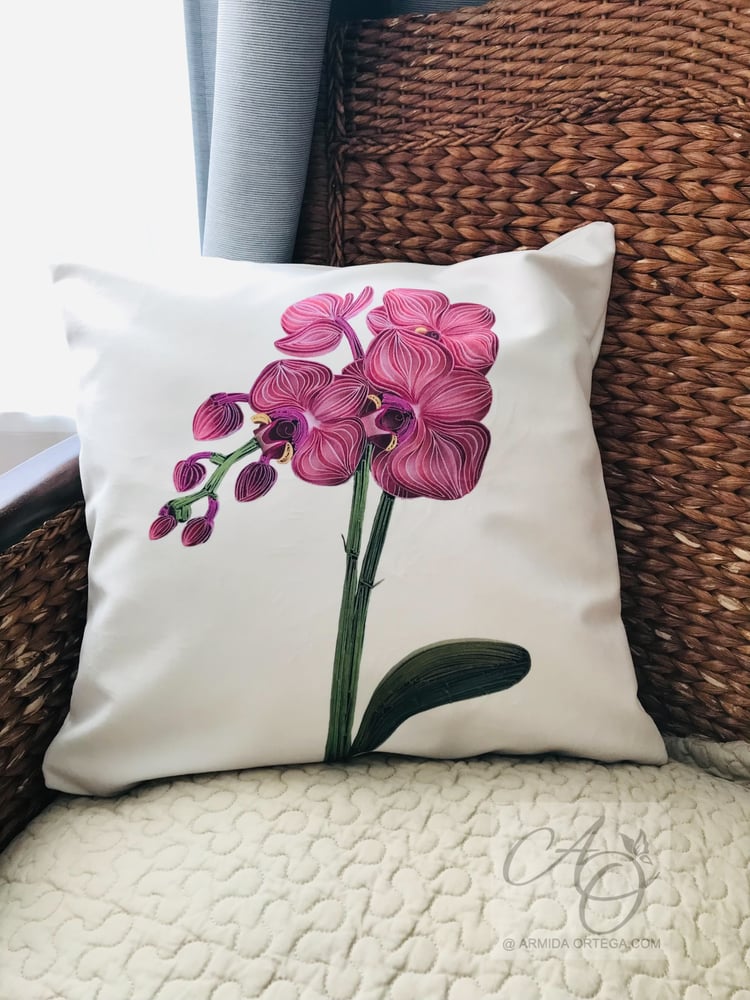 Image of PINK ORCHID PILLOW