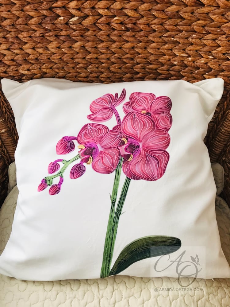 Image of PINK ORCHID PILLOW