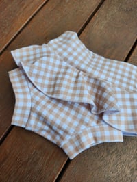 Image 2 of Caramel Gingham Skirted High Waisted Bummies