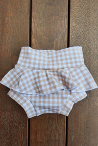 Image 5 of Caramel Gingham Skirted High Waisted Bummies