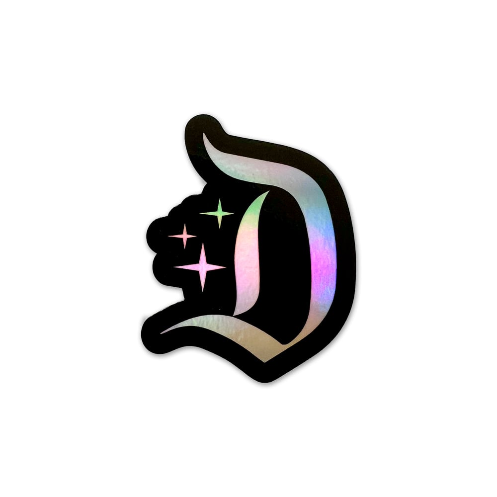 Image of D Holographic Sticker