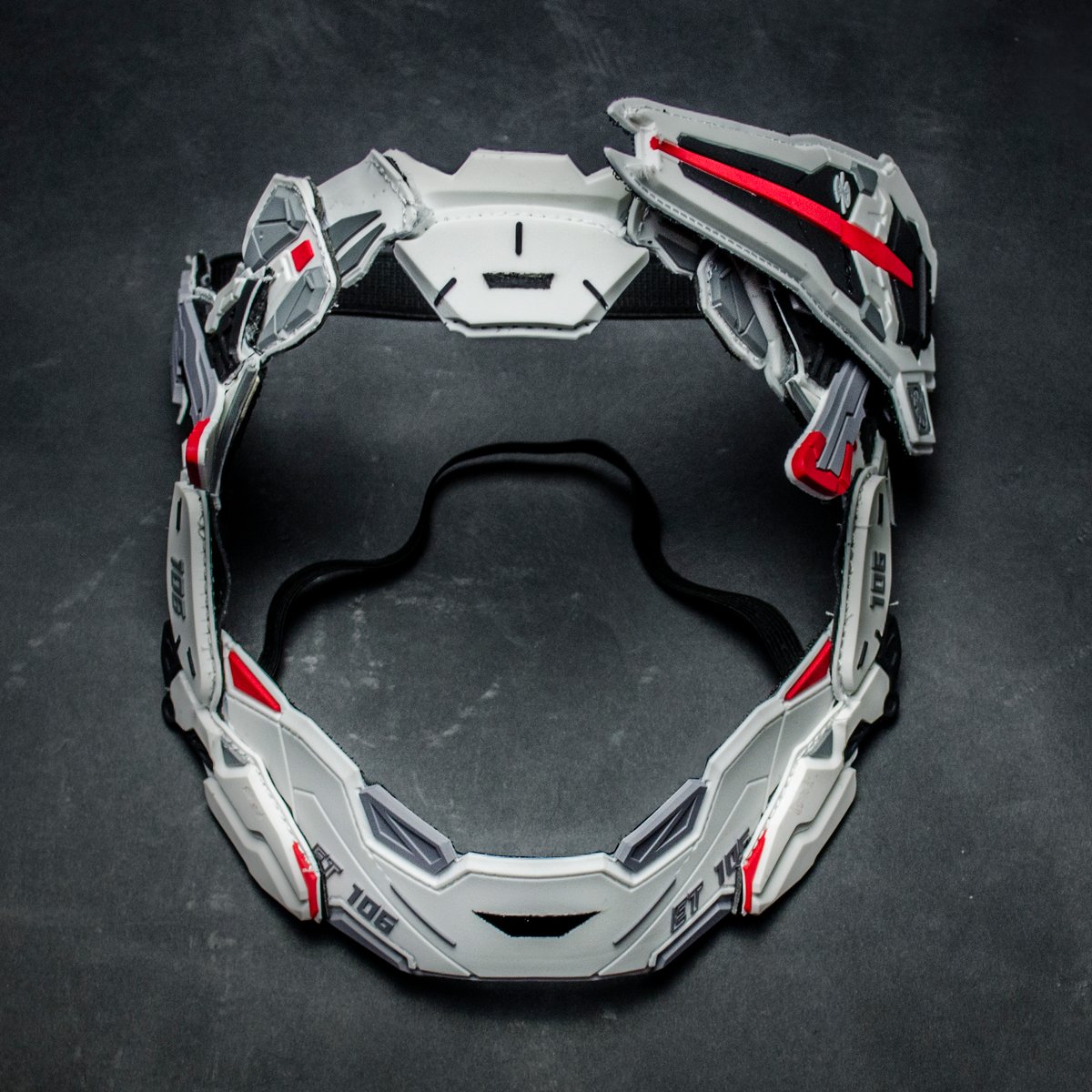 Image of MECH MASK V.1 / WHITE_BLACK_RED