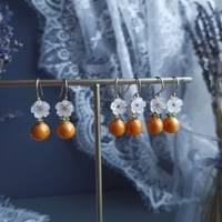 Image 2 of Orange Blossom Earrings | LNY Rabbit Collection