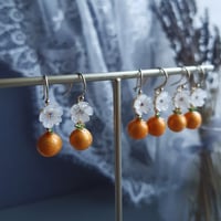 Image 3 of Orange Blossom Earrings | LNY Rabbit Collection