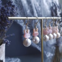 Image 2 of Pink Rabbit Earrings | LNY Rabbit Collection