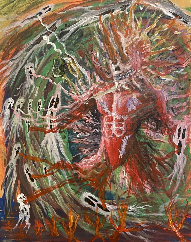 Image of Despite everything, Jeremy still wasn't convinced that the house was haunted (Print)