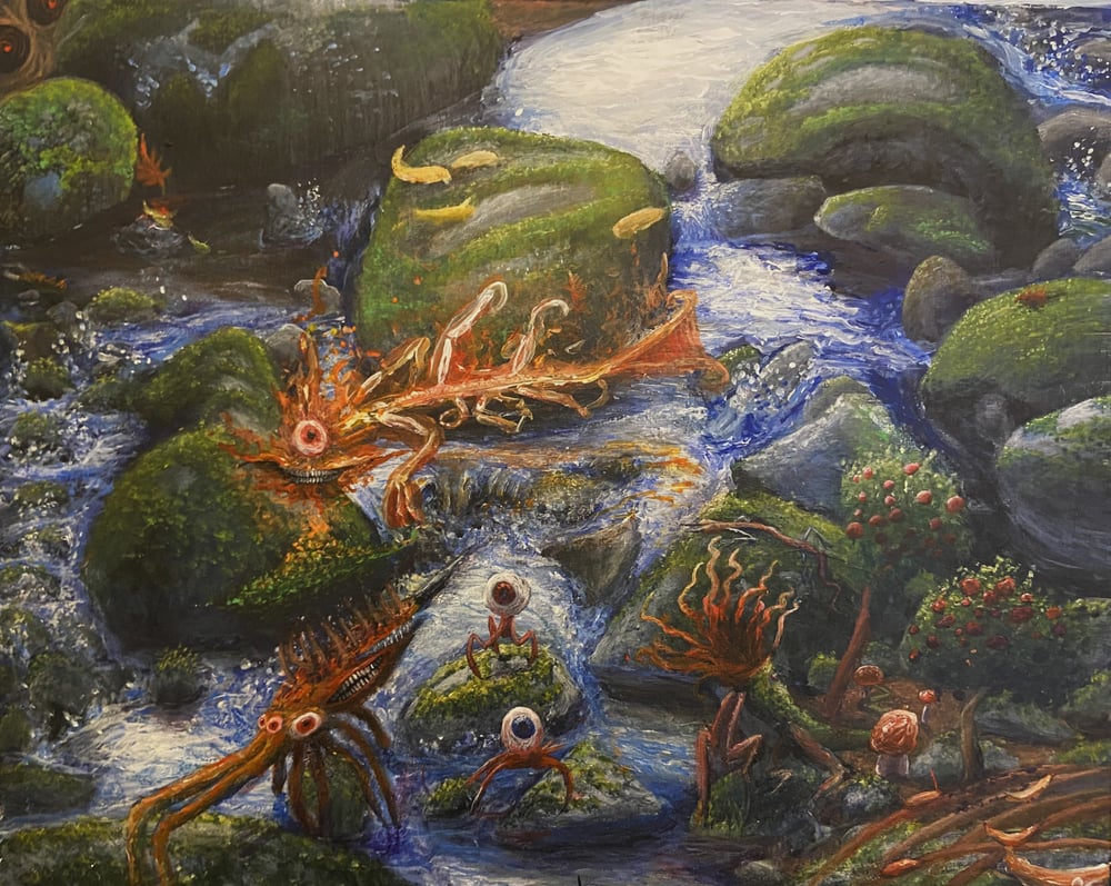 Image of DO NOT make a wish on the one-eyed fish (16x20 Original Painting)
