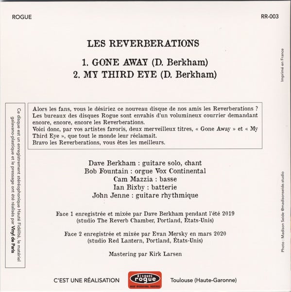 Les Reverberations ‎– Gone Away, 7" VINYL, NEW