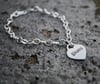 Love Heart Sterling Silver Belcher Bracelet