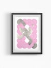 Large pink&gold Blended Squares N°20B