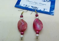 Magenta Jade Earrings - "Bead and Chat" Project